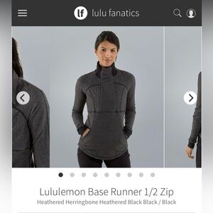 (39)Lululemon Base Runner 1/2 Zip Pullover